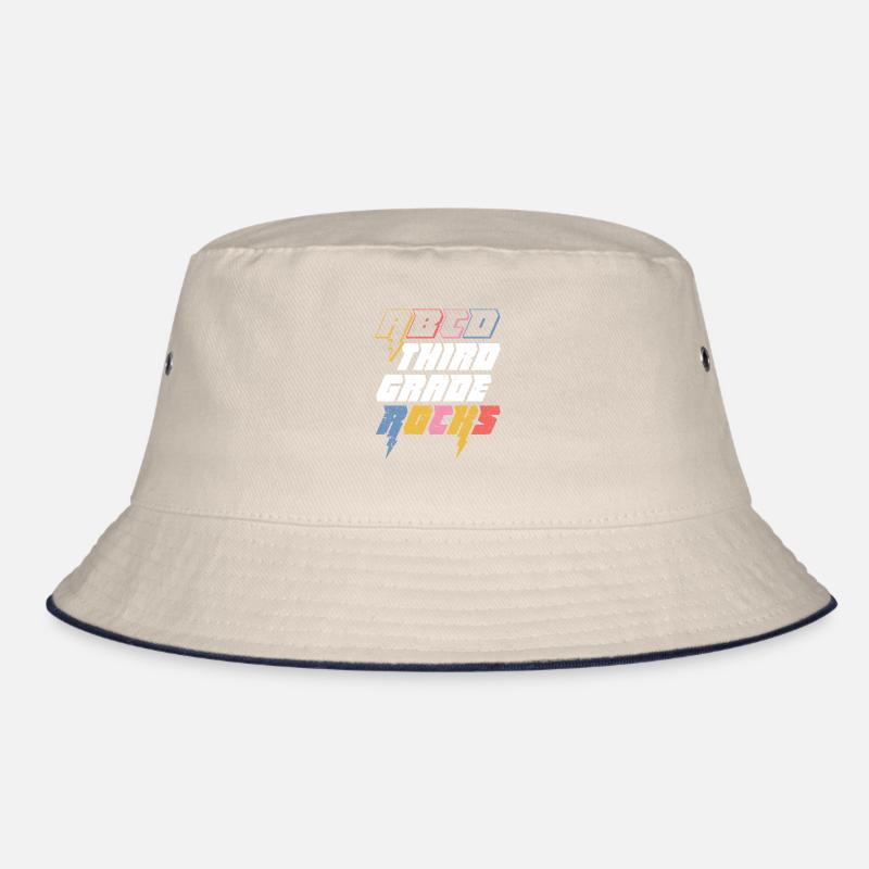 ABCD Third Grade Rocks Back in 3rd Grade Bucket Hat