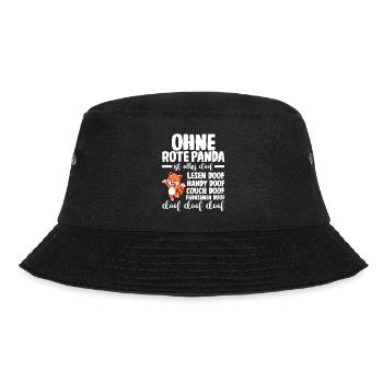 Roter Panda - Bucket Hat - Schwarz - Vorne - Lela (165cm)