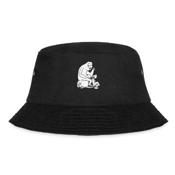 Motorroller Faultier - Bucket Hat - Schwarz - Vorne - Lela (165cm)