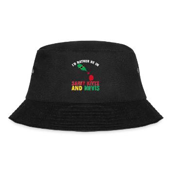 St. Kitts und Nevis Flagge - Bucket Hat - Schwarz - Vorne - Lela (165cm)
