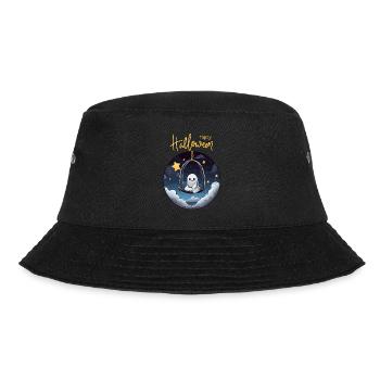 Niedlicher Geist schaukelt zu Halloween am Himmel - Bucket Hat - Schwarz - Vorne - Lela (165cm)