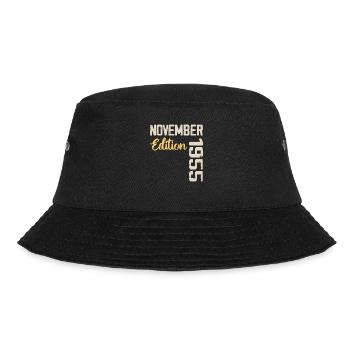 Geboren im November 1955 - Ausgabe 1955 - Bucket Hat - Schwarz - Vorne - Lela (165cm)