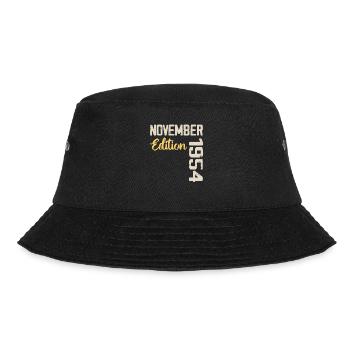 Geboren im November 1954 - Ausgabe 1954 - Bucket Hat - Schwarz - Vorne - Lela (165cm)