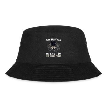 Wolf Junggesellenabschied Bräutigam Hochzeit - Bucket Hat - Schwarz - Vorne - Lela (165cm)