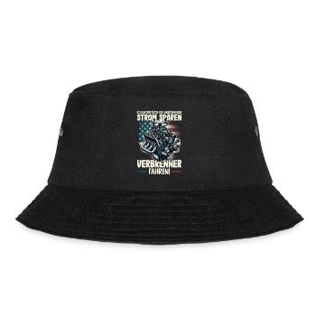 Energiewende Strom Sparen Verbrenner Fahren - Bucket Hat - Schwarz - Vorne - Lela (165cm)