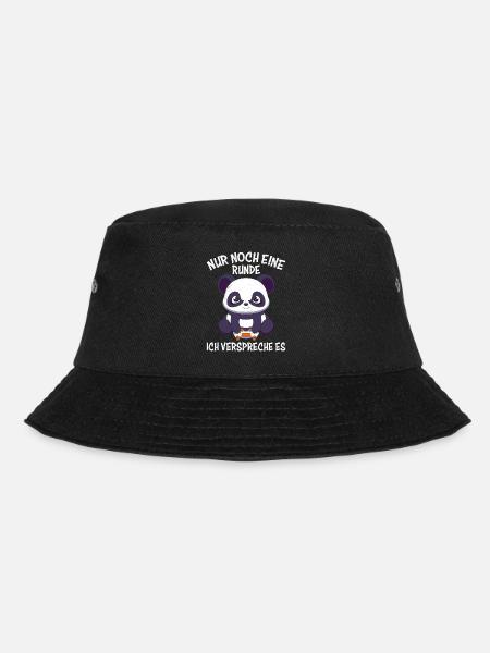 Gaming Panda Nur noch Eine Runde Ich Versprechs - Bucket Hat - Schwarz