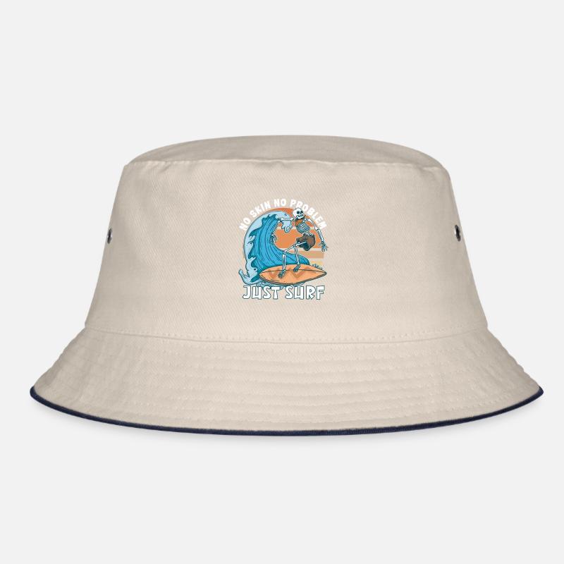 Funny Surfer, The Skeleton Beach Stoke Surf Bucket Hat