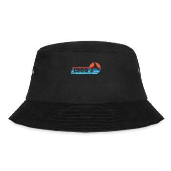 Wingfoil-Surfer Geburtstag Jahrgang 1989 geboren - Bucket Hat - Schwarz - Vorne - Lela (165cm)