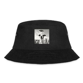 Selfie UFO Dog Funny Alien Ufo Dog Lover - Bucket Hat - black - Front - Lela (165cm)