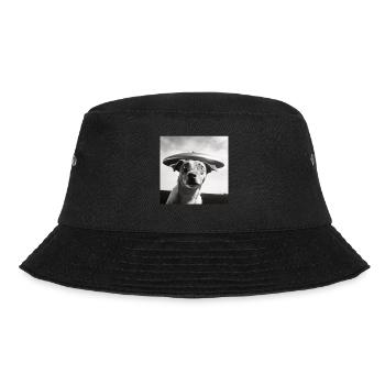 Selfie UFO Dog Funny Alien Ufo Dog Lover - Bucket Hat - black - Front - Lela (165cm)