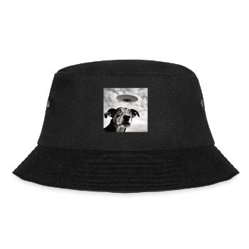 Selfie UFO Dog Funny Alien Ufo Dog Lover - Bucket Hat - black - Front - Lela (165cm)