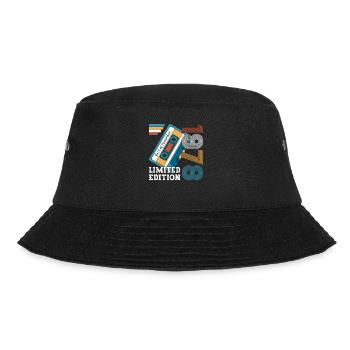 45. Geburtstag November Jahrgang 1978 Kassette - Bucket Hat - Schwarz - Vorne - Lela (165cm)