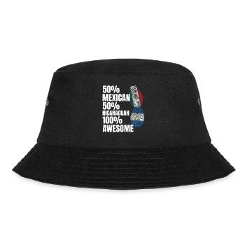 Basketball & Tacos Baseball Tacos Geschenk - Bucket Hat - Schwarz - Vorne - Lela (165cm)
