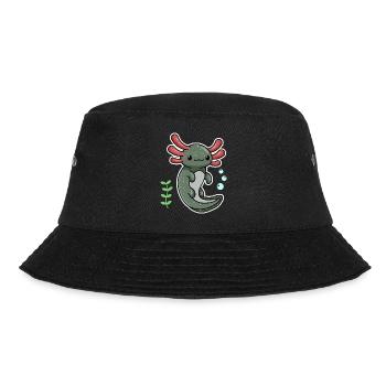 Enigma Axolotl Design for Axolotl Lovers - Bucket Hat - black - Front - Lela (165cm)