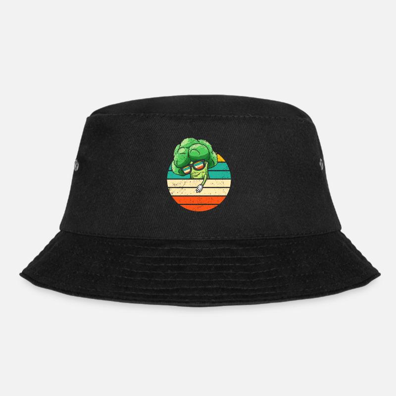 Drôle Rétro Brocoli Légume Végétalien - Bob - noir