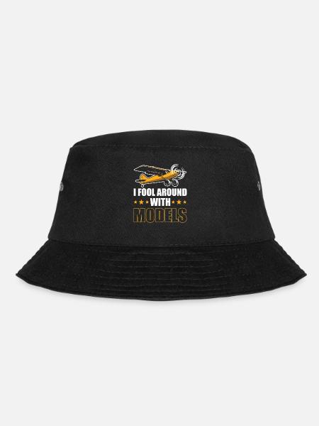 RC Model Airplane Pilot Gift - Bucket Hat - black