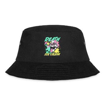Death by ice cream | cool summer skull - Bucket Hat - black - Front - Lela (165cm)
