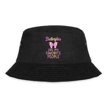 Butterfly Lover Gifts - Bucket Hat - black - Front - Lela (165cm)