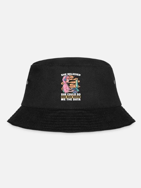 Data Mining She Believed She Could So Data Analyst - Bucket Hat - Schwarz