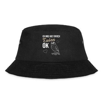 Einfache Eulenliebe Unmissverständlich - Bucket Hat - Schwarz - Vorne - Lela (165cm)