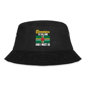 Dominikanische Flagge Dominika - Bucket Hat - Schwarz - Vorne - Lela (165cm)
