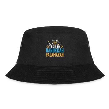 Jewish Family This Is My Hanukkah Pajamakah - Bucket Hat - Schwarz - Vorne - Lela (165cm)