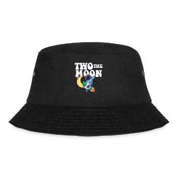 2nd Birthday Party Theme Outer Space Two The Moon - Bucket Hat - Schwarz - Vorne - Lela (165cm)