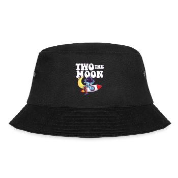 Two The Moon Astronaut Outer Space 2nd Birthday - Bucket Hat - Schwarz - Vorne - Lela (165cm)