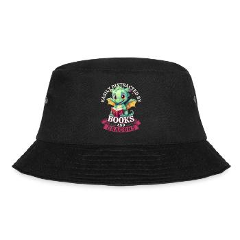 Easily Distracted By Books And Dragons: Dragons - Bucket Hat - black - Front - Lela (165cm)
