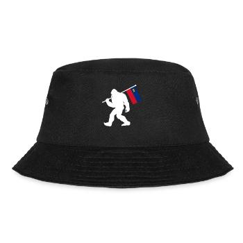 Liechtenstein Bigfoot - Bucket Hat - Schwarz - Vorne - Lela (165cm)