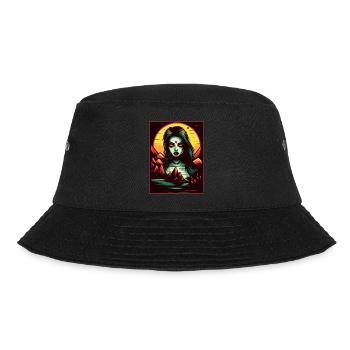 Cartoon Manga Anime Mutter Natur - Bucket Hat - Schwarz - Vorne - Lela (165cm)