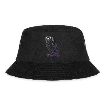Majestätische Eule - Puristisches Tiermotiv - Bucket Hat - Schwarz - Vorne - Lela (165cm)