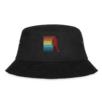 Retro Soccer God Soccer Player Professional Soccer - Bucket Hat - black - Front - Lela (165cm)