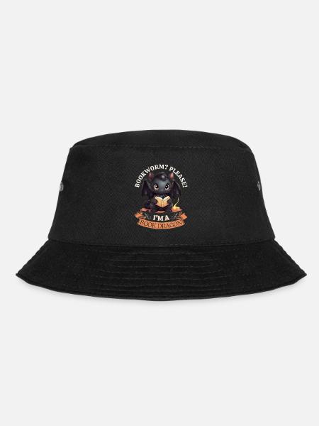 Bücherwurm: "Bookworm? Please! I'm A Book Dragon" - Bucket Hat - Schwarz