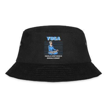 YOGA INHALE CONFIDENCE EXHALE DOUBT - Bucket Hat - Schwarz - Vorne - Lela (165cm)