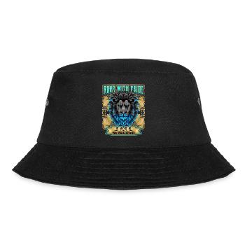 Lion Saying, Lion Head - Bucket Hat - black - Front - Lela (165cm)