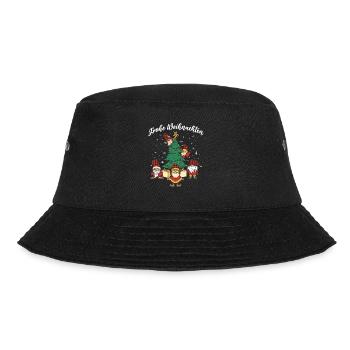 Frohe Weihnachten - Bucket Hat - Schwarz - Vorne - Lela (165cm)