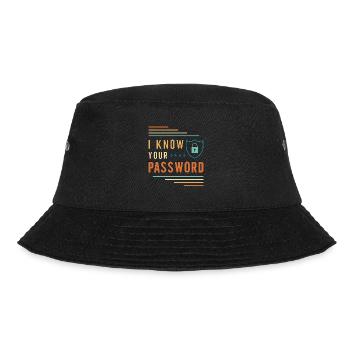 Cybersecurity I Know Your Password Data Protection - Bucket Hat - Schwarz - Vorne - Lela (165cm)