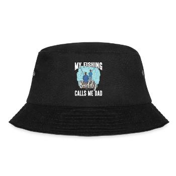 My Fishing Buddy Calls Me Papa Fisherman Fishing - Bucket Hat - black - Front - Lela (165cm)