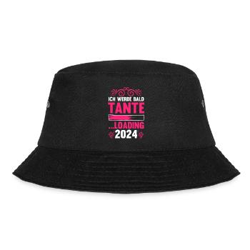 Werdende Tante 2024 - Bucket Hat - Schwarz - Vorne - Lela (165cm)