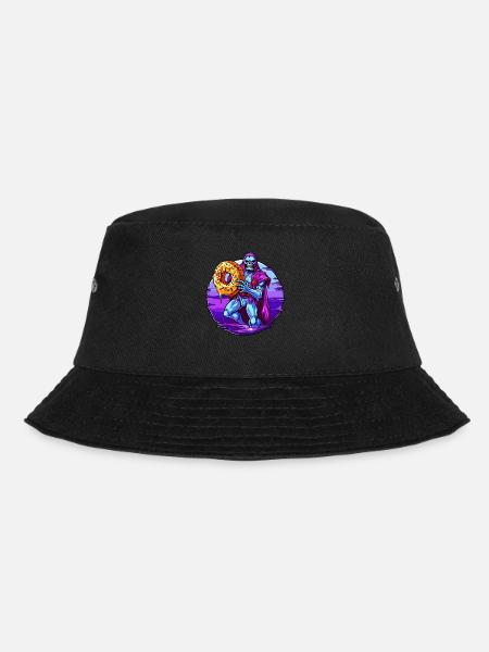 Der blaue Superschurken Skelett Donut - Bucket Hat - Schwarz