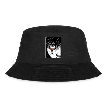 Anime Sad Eyes Face - Bucket Hat - black - Front - Lela (165cm)