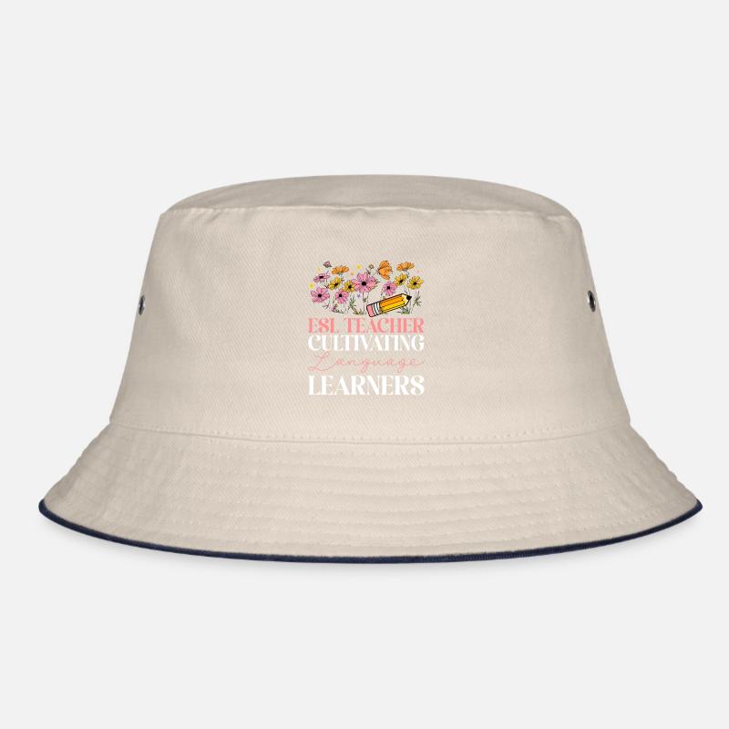Teacher English Second Language Foreign Language Bucket Hat