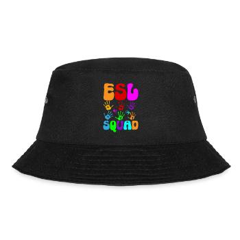 Lehrkraft Englisch Zweitsprache Fremdsprache - Bucket Hat - Schwarz - Vorne - Lela (165cm)