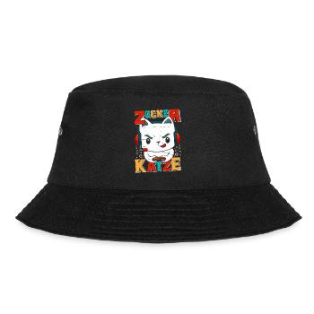 Zocker Katze Video Spiele Frauen Katzenfan - Bucket Hat - Schwarz - Vorne - Lela (165cm)
