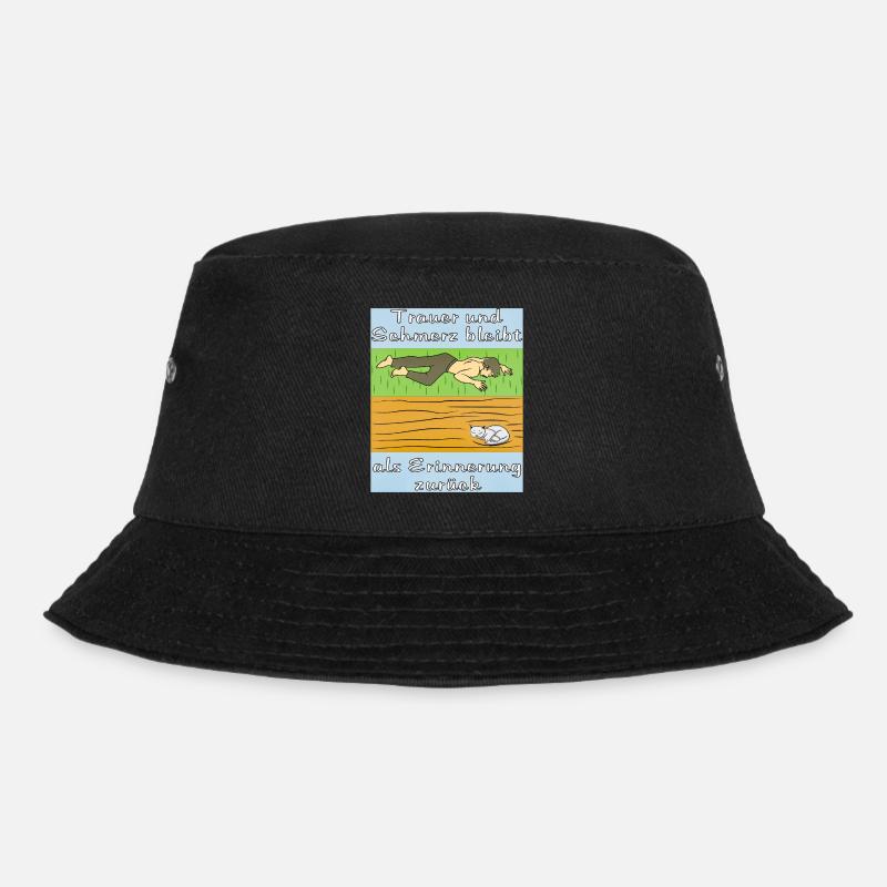 MENSCH TRAURIG KATZE - Bucket Hat - Schwarz