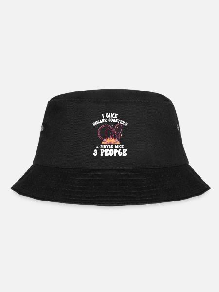 Achterbahn Rollercoaster Freizeitpark - Bucket Hat - Schwarz