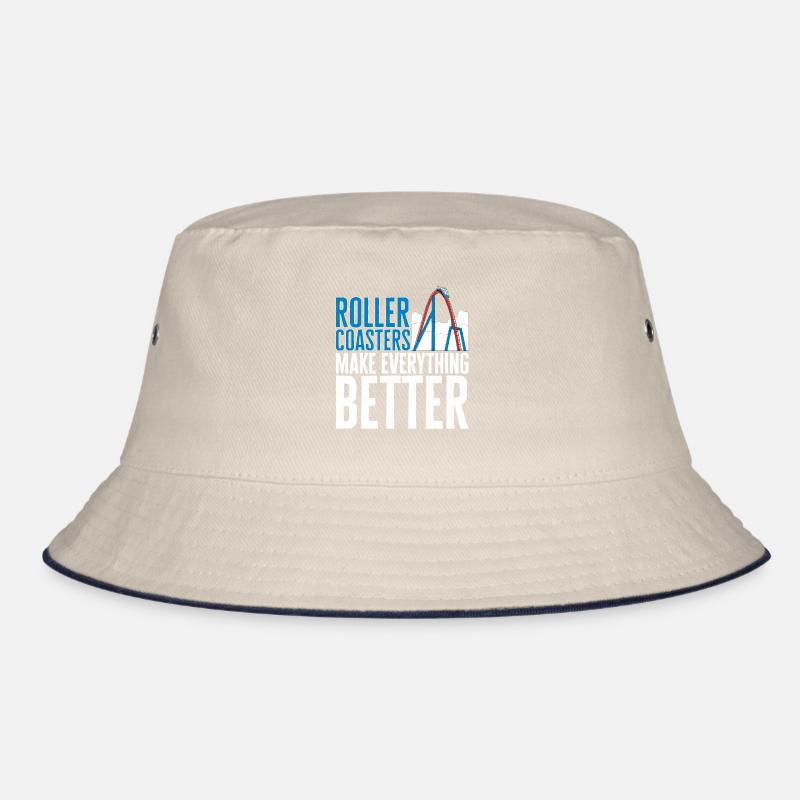 Roller Coaster Roller Coaster Amusement Park Bucket Hat