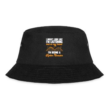 Achterbahn Rollercoaster Freizeitpark - Bucket Hat - Schwarz - Vorne - Lela (165cm)