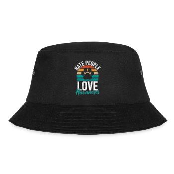 Gifts for Havanese Dog Lovers - Bucket Hat - Schwarz - Vorne - Lela (165cm)